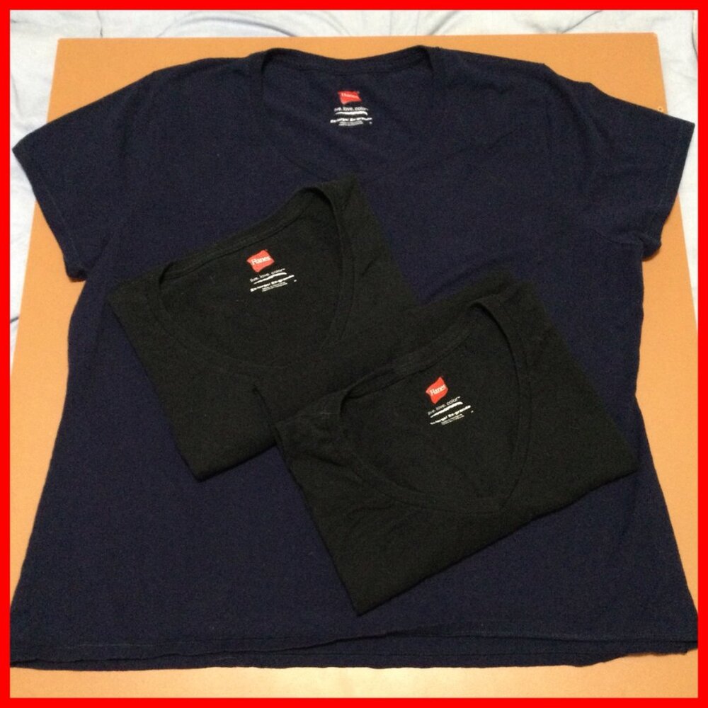 3 Vneck Tshirt Lot, sz 2X